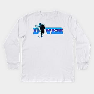 Scuba diving t-shirt design Kids Long Sleeve T-Shirt